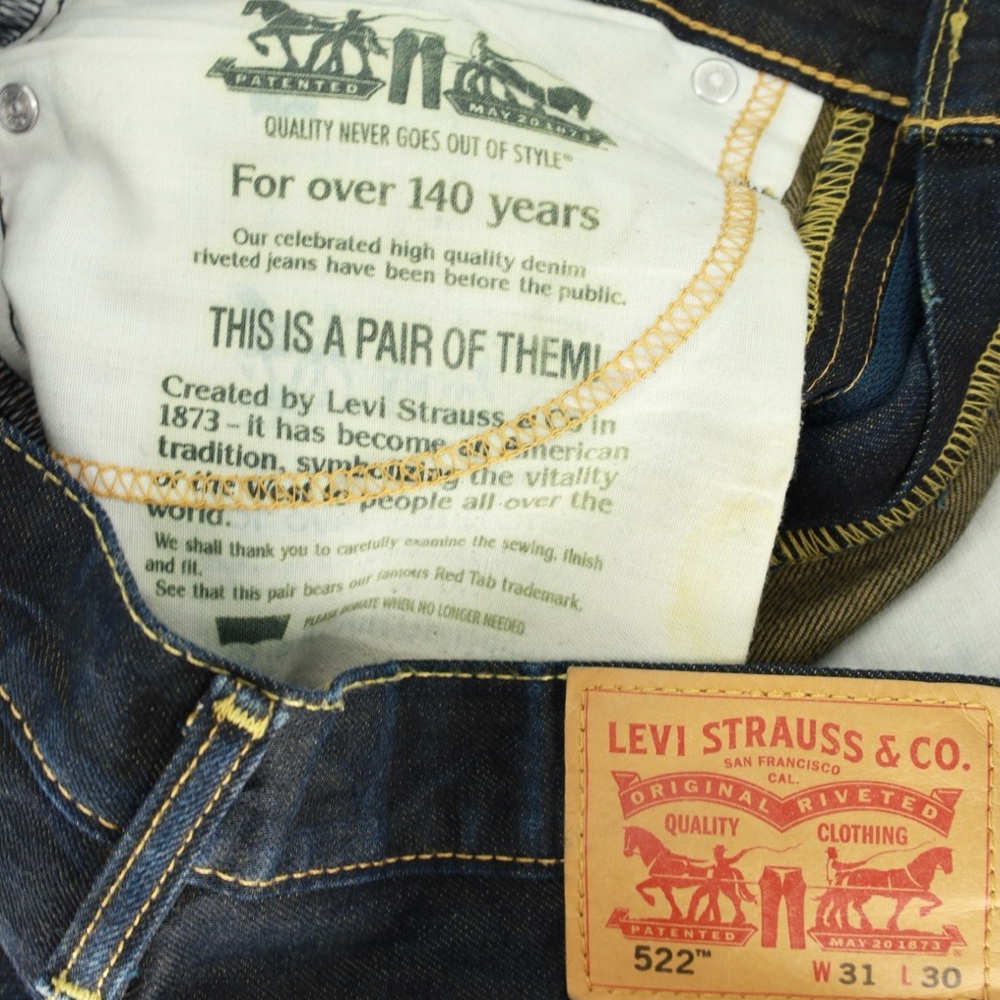 Levi's Dark Indigo Slim Men's Jeans Size‎ 31x30 - Picture 7 of 9
